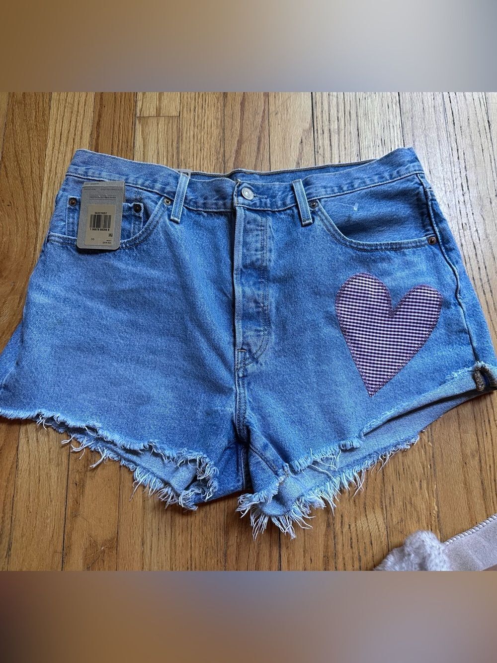 🔥Levi's Blue 🎉150th Anniversary edition with Red Gingham Heart Patch